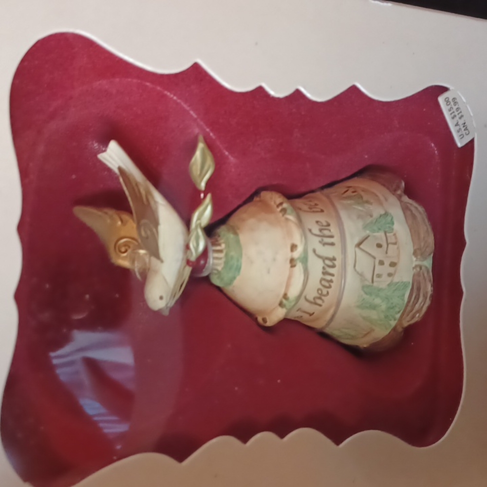 Hallmark I Heard the bells on Christmas day you'll tied Harmony ornament Dove